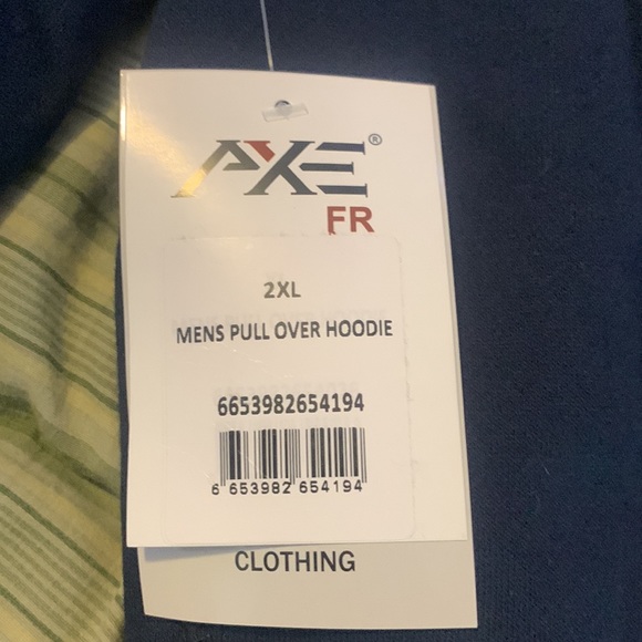 Axe Fr mens pull over hoodie flame resistant 2x brand new with tags on it - Picture 5 of 5